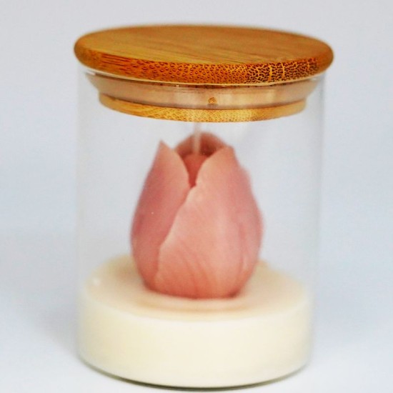 Bougie tulipe artisanale