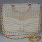 Sac blanc en crochet avec perles